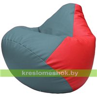 Бескаркасное кресло-мешок Груша Г2.3-3609 голубой, красный