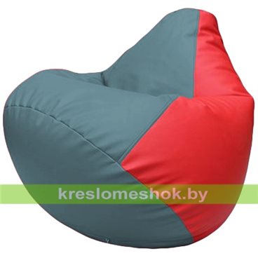 Бескаркасное кресло-мешок Груша Г2.3-3609 голубой, красный