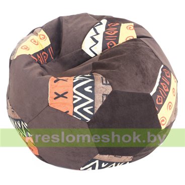 Кресло мешок Мяч Шоко-Африка (коричневый с цветными вставками) М1.2-02