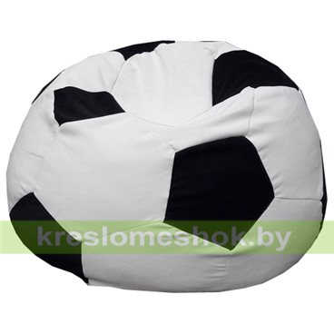 Кресло мешок Мяч Эль-Класико (белый с чёрными вставками)  М1.2-01