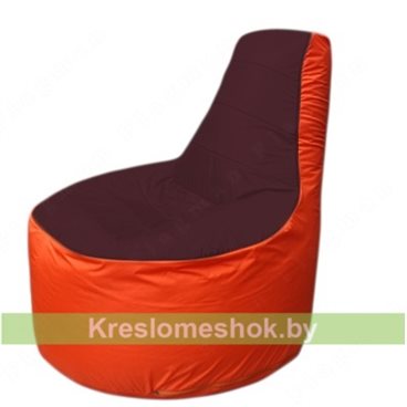 Кресло мешок Трон Т1.1-0105(бордовый-оранжевый)
