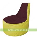 Кресло мешок Трон Т1.1-0106(бордовый-желтый)