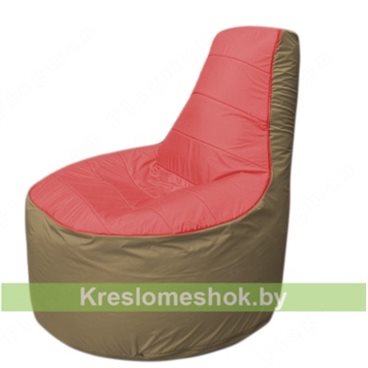 Кресло мешок Трон Т1.1-0221(красный-тем.бежевый)