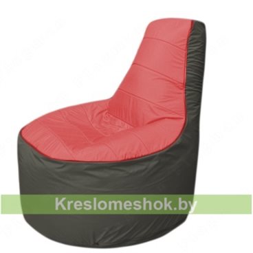 Кресло мешок Трон Т1.1-0223(красный-тем.серый)