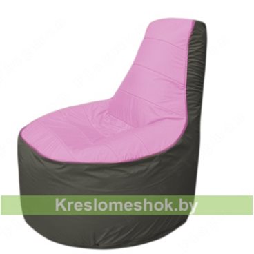 Кресло мешок Трон Т1.1-0323(розовый-тем.серый)