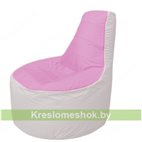Кресло мешок Трон Т1.1-0325(розовый-белый)