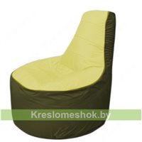 Кресло мешок Трон Т1.1-0611(желтый-тем.оливковый)