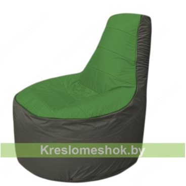 Кресло мешок Трон Т1.1-0823(зеленый-тем.серый)