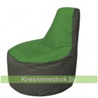 Кресло мешок Трон Т1.1-0823(зеленый-тем.серый)