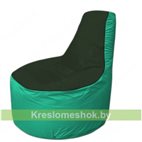 Кресло мешок Трон Т1.1-0912(тем.зелёный-бирюзовый)