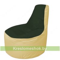 Кресло мешок Трон Т1.1-0920(тем.зелёный-бежевый)