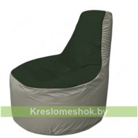 Кресло мешок Трон Т1.1-0922(тем.зелёный-серый)
