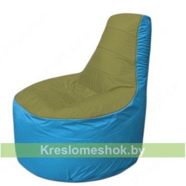 Кресло мешок Трон Т1.1-1013(оливковый-голубой)