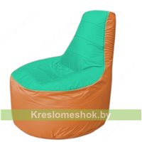 Кресло мешок Трон Т1.1-1205(бирюзовый-оранжевый)
