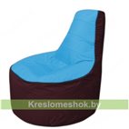 Кресло мешок Трон Т1.1-1301(голубой-бордовый)