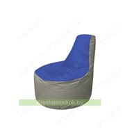 Кресло мешок Трон Т1.1-1422(синий-серый)