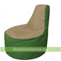 Кресло мешок Трон Т1.1-2108(тем.бежевый-зеленый)