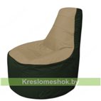 Кресло мешок Трон Т1.1-2109(тем.бежевый-тем.зеленый)