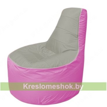 Кресло мешок Трон Т1.1-2203(серый-розовый)