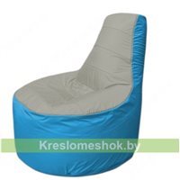Кресло мешок Трон Т1.1-2213(серый-голубой)