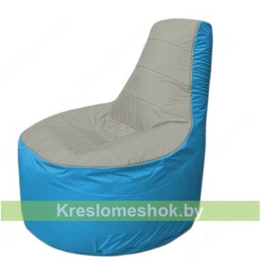 Кресло мешок Трон Т1.1-2213(серый-голубой)
