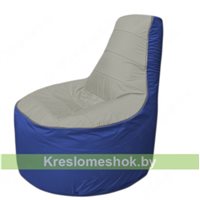 Кресло мешок Трон Т1.1-2214(серый-синий)