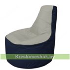 Кресло мешок Трон Т1.1-2216(серый-тем.синий)