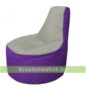 Кресло мешок Трон Т1.1-2218(серый-фиолетовый)