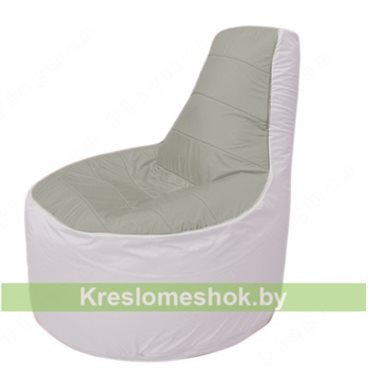 Кресло мешок Трон Т1.1-2225(серый-белый)