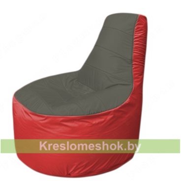 Кресло мешок Трон Т1.1-2302(тем.серый-красный)