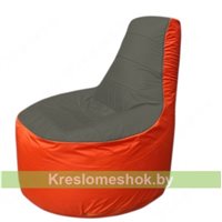 Кресло мешок Трон Т1.1-2305(тем.серый-оранжевый)