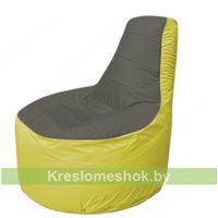 Кресло мешок Трон Т1.1-2306(тем.серый-желтый)