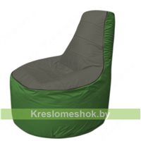 Кресло мешок Трон Т1.1-2308(тем.серый-зеленый)
