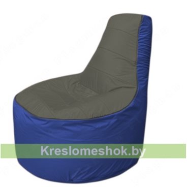 Кресло мешок Трон Т1.1-2314(тем.серый-синий)