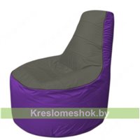 Кресло мешок Трон Т1.1-2318(тем.серый-фиолетовый)