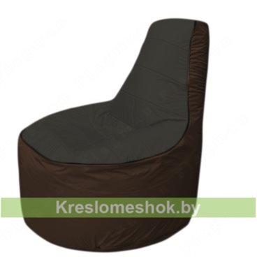 Кресло мешок Трон Т1.1-2419(черный-коричневый)