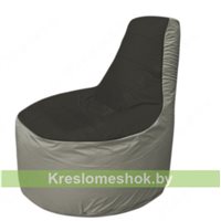 Кресло мешок Трон Т1.1-2422(черный-серый)