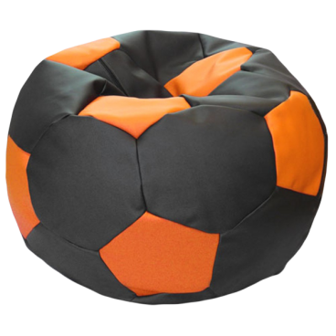 Кресло-мешок Мяч (чёрный с оранжевыми вставками) М1.3-1620