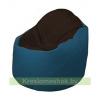 Кресло-мешок Браво Б1.3-F01F03 (темно-коричневый, синий)
