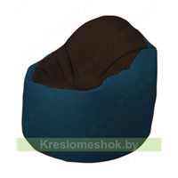Кресло-мешок Браво Б1.3-F01F04 (темно-коричневый, тёмно-синий)