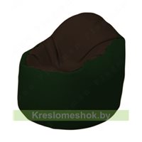 Кресло-мешок Браво Б1.3-F01F05 (темно-коричневый, тёмно-зелёный)