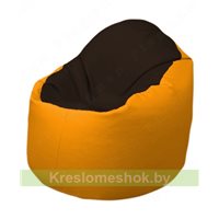 Кресло-мешок Браво Б1.3-F01F06 (темно-коричневый, жёлтый)