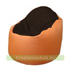Кресло-мешок Браво Б1.3-F01F20 (темно-коричневый, оранжевый)