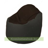 Кресло-мешок Браво Б1.3-F01F38 (темно-коричневый, чёрный)