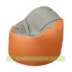 Кресло-мешок Браво Б1.3-F02F20 (светло-серый, оранжевый)