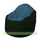 Кресло-мешок Браво Б1.3-F03F05 (синий, темно-зелёный)