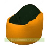 Кресло-мешок Браво Б1.3-F05F06 (темно-зеленый, жёлтый)