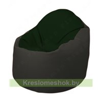 Кресло-мешок Браво Б1.3-F05F38 (темно-зеленый, чёрный)