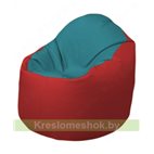 Кресло-мешок Браво Б1.3-N41N09 (бирюзовый - красный)