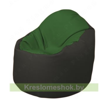 Кресло-мешок Браво Б1.3-N77N38 (темно-зеленый, чёрный)